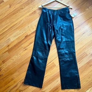 Leather pants, Maxima by Wilson’s Leather — never worn, fully lined, black